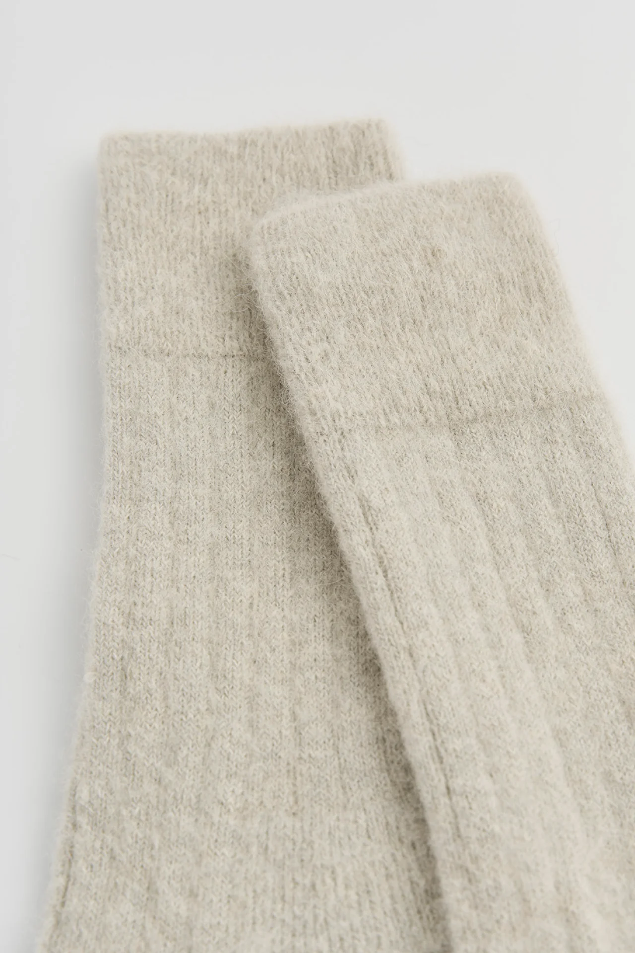 Correct Grey Ultra Soft Alpaca Ribbed Bed Socks - Image 3