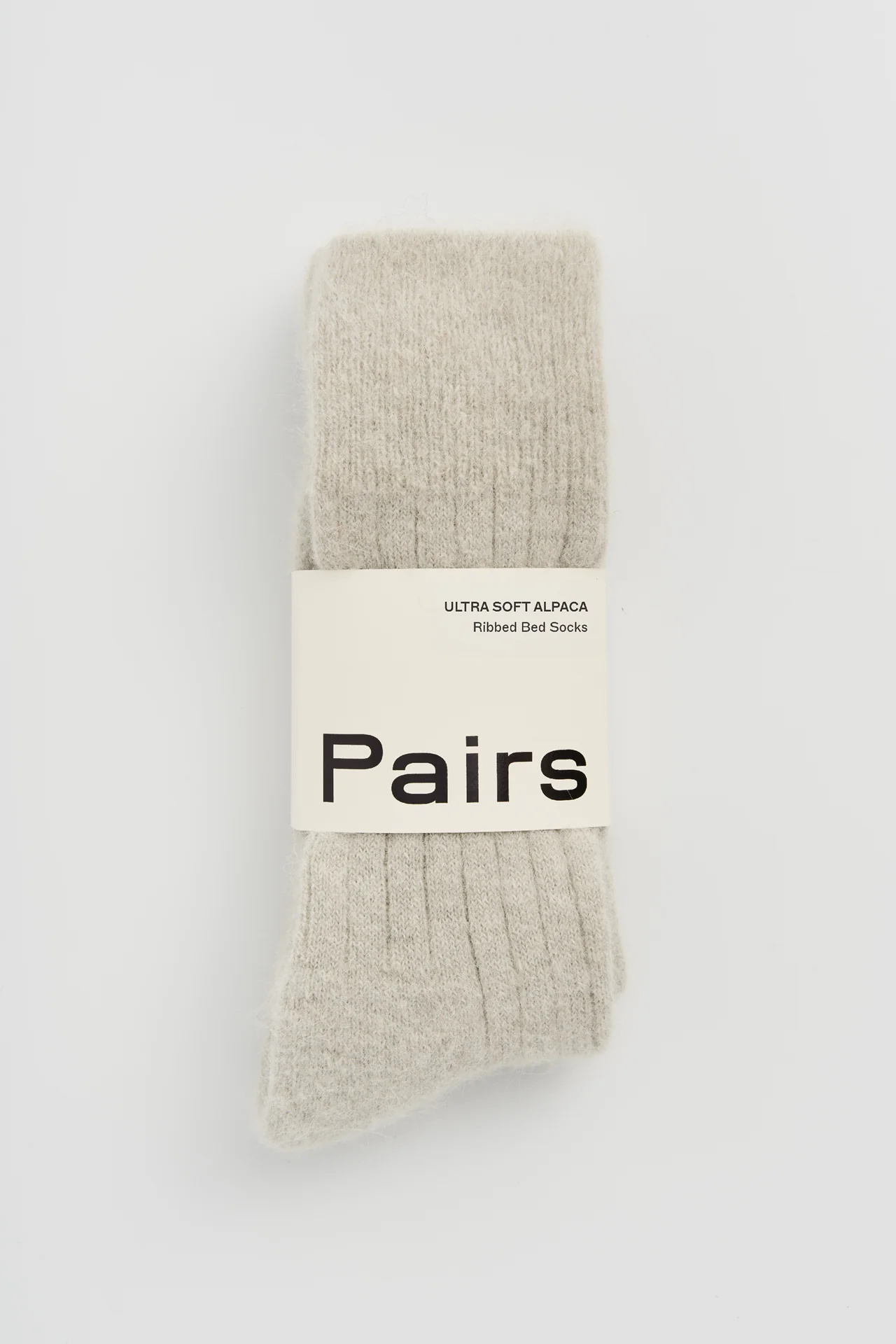 Correct Grey Ultra Soft Alpaca Ribbed Bed Socks - Image 4