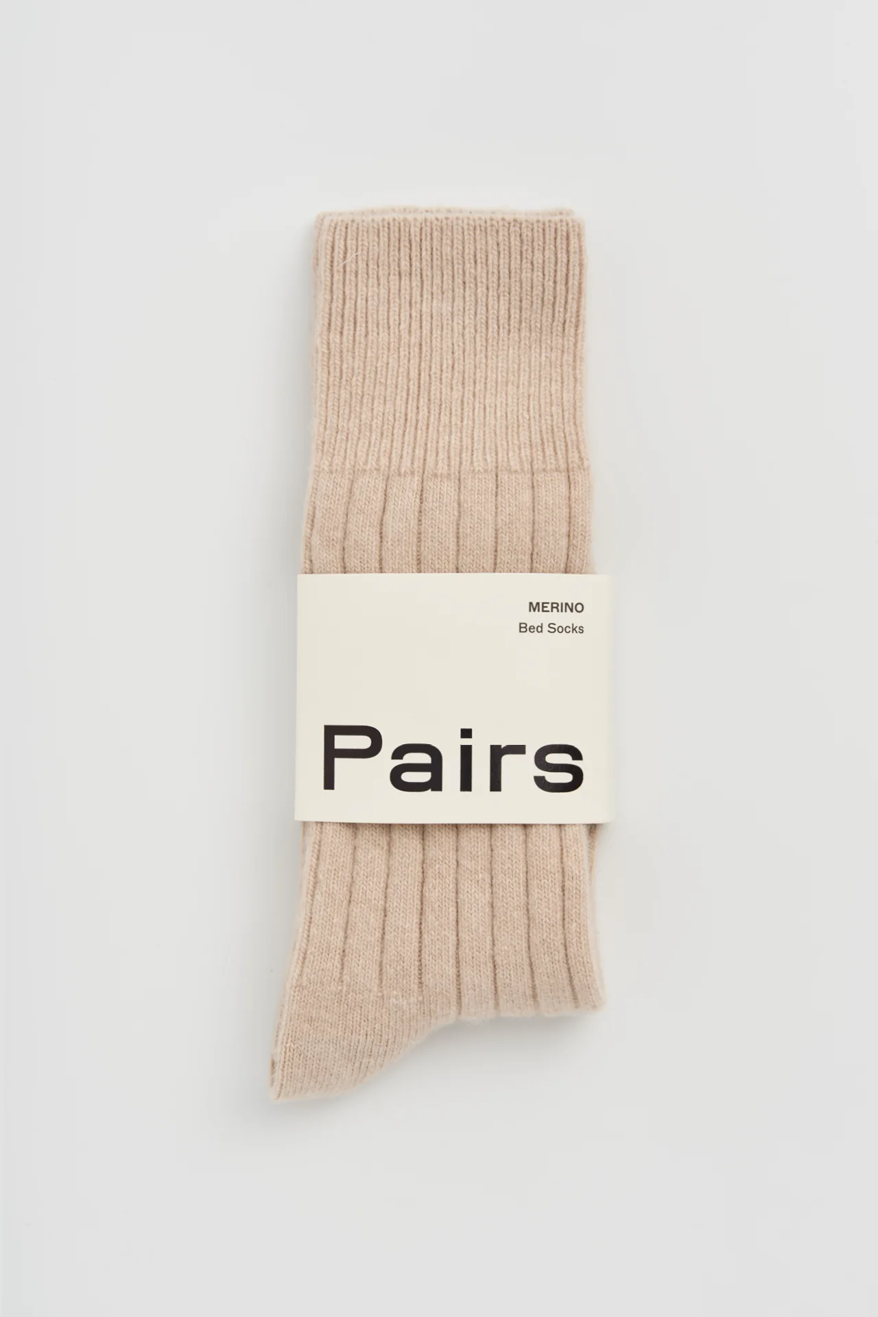 Milky Tea Beige Merino Bed Socks - Image 3