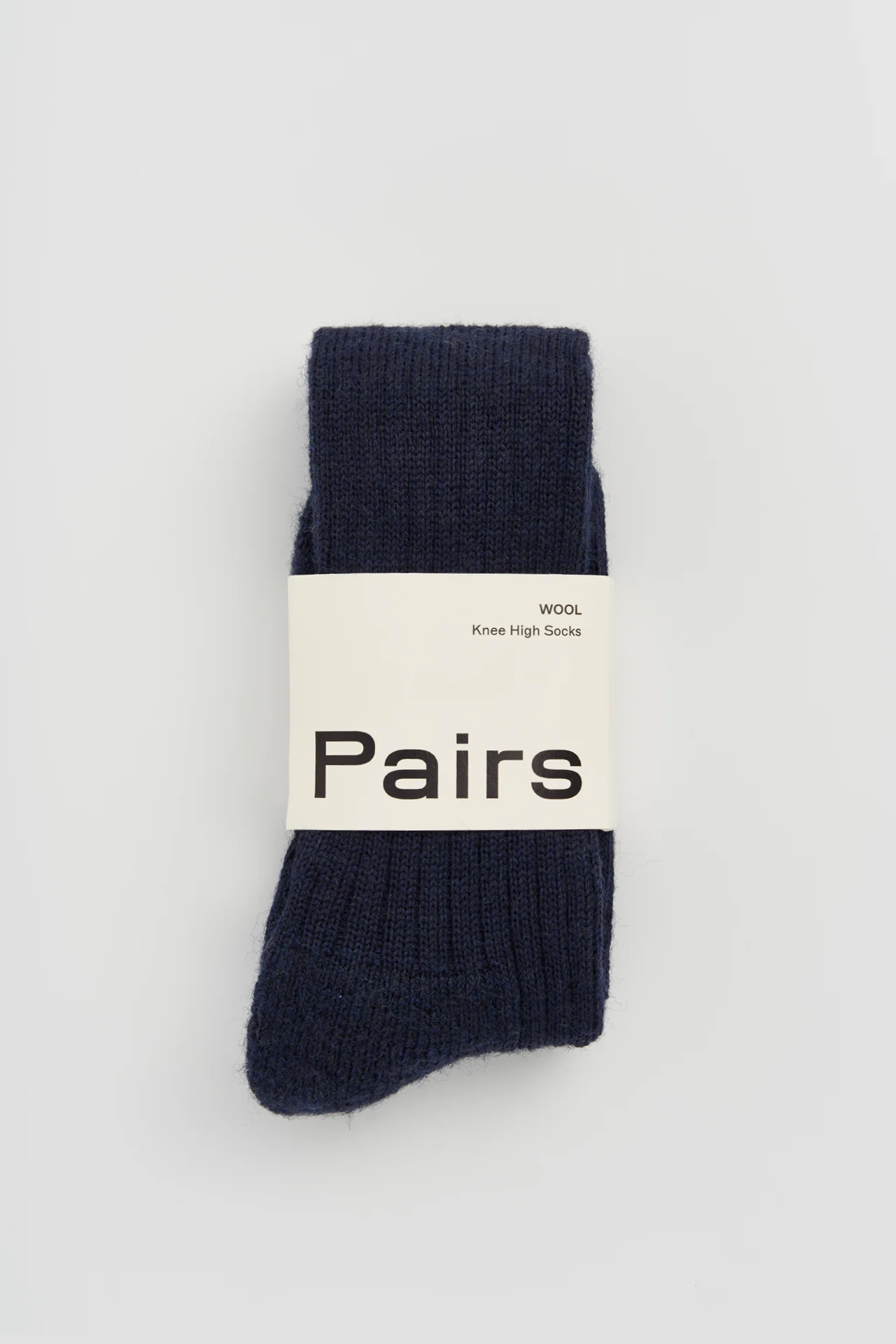 Inky Blue Wool Knee High Socks - Image 3