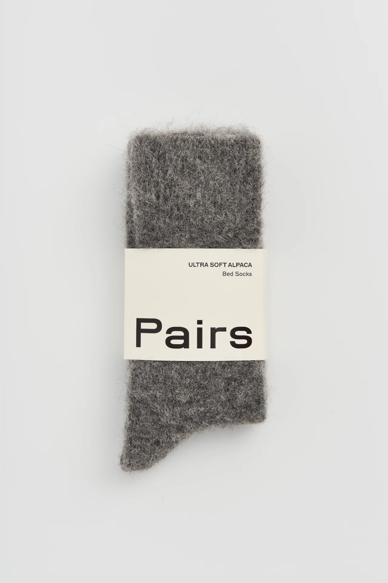 Smoke Grey Ultra Soft Alpaca Bed Socks - Image 3